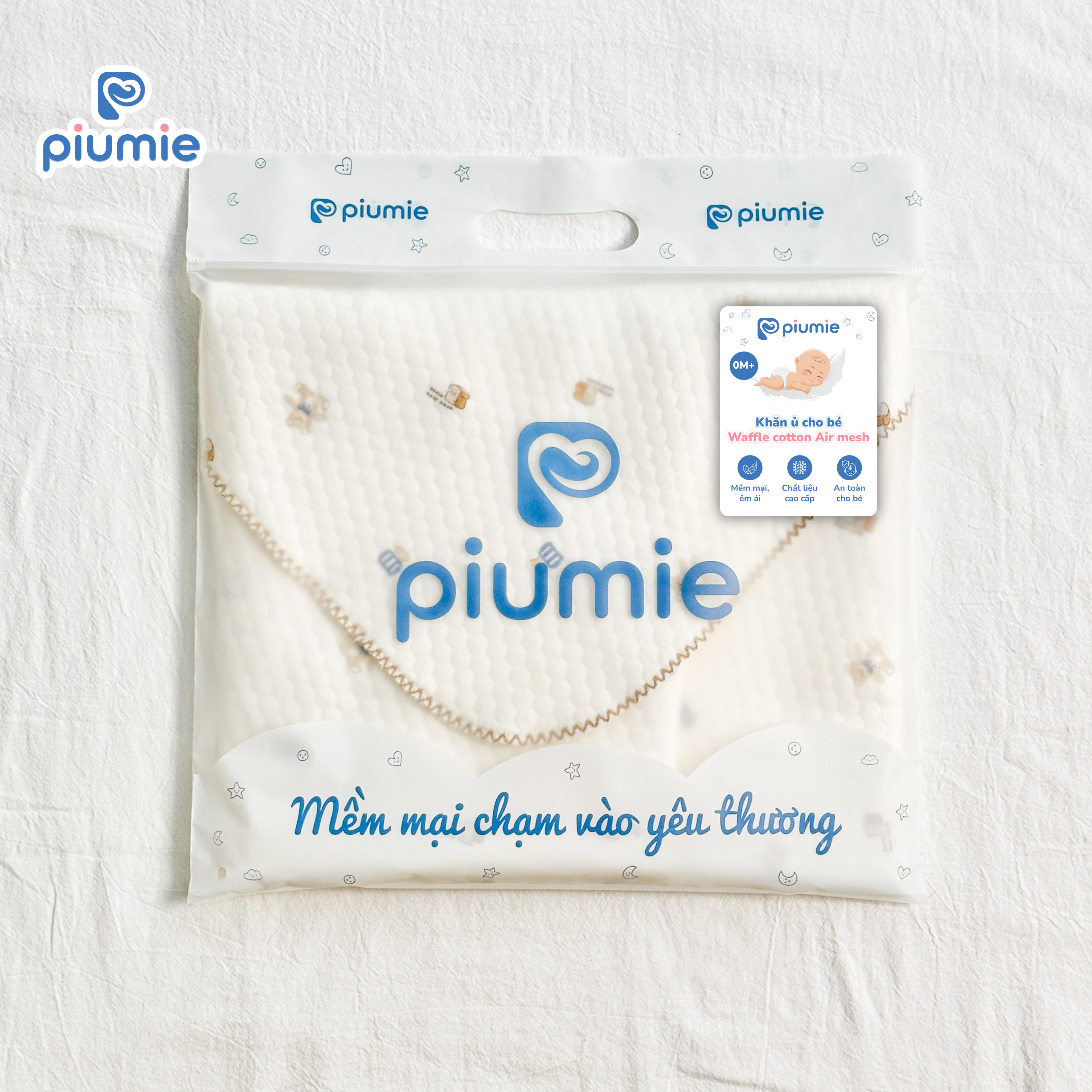 Chăn ủ / Khăn ủ Waffle Cotton Airmesh