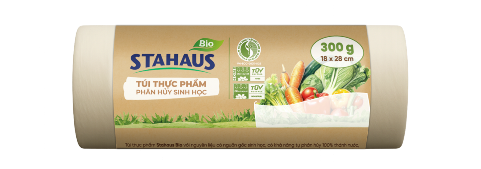 Túi đựng thực phẩm PHSH STAHAUS 18x28cm (300g/cuộn)